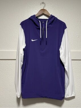 Men’s Nike Pregame Player Jacket Size M Purple White 1/4 Zip FJ9536-513